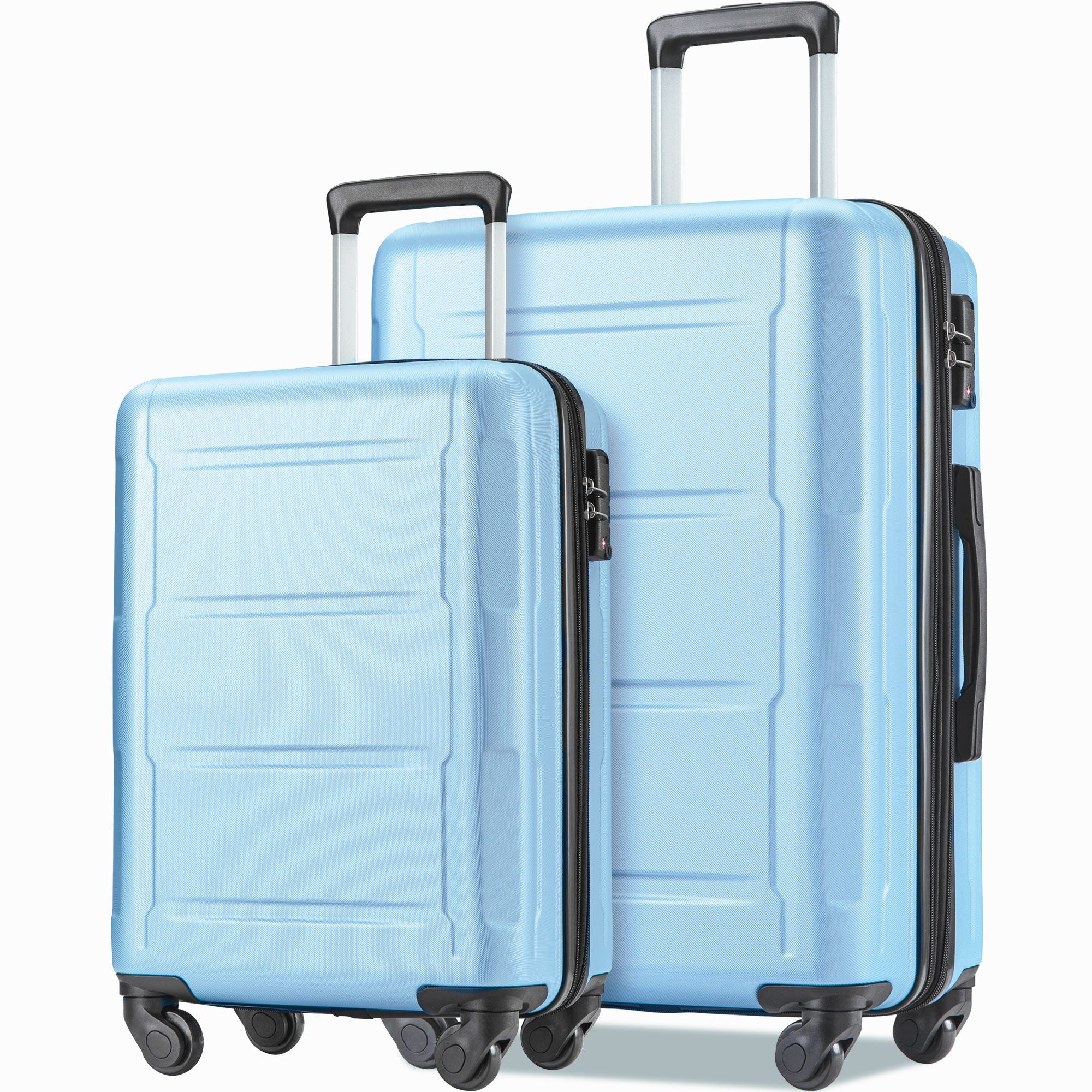 Expanable Spinner Wheel 2 Piece Luggage Set ABS Lightweight Suitcase With Tsa Lock 20&quot; / 28&quot;