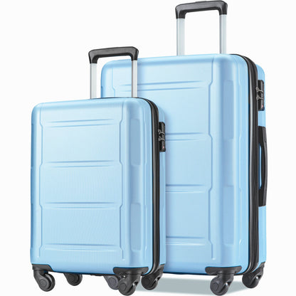 Expanable Spinner Wheel 2 Piece Luggage Set ABS Lightweight Suitcase With Tsa Lock 20&quot; / 28&quot;