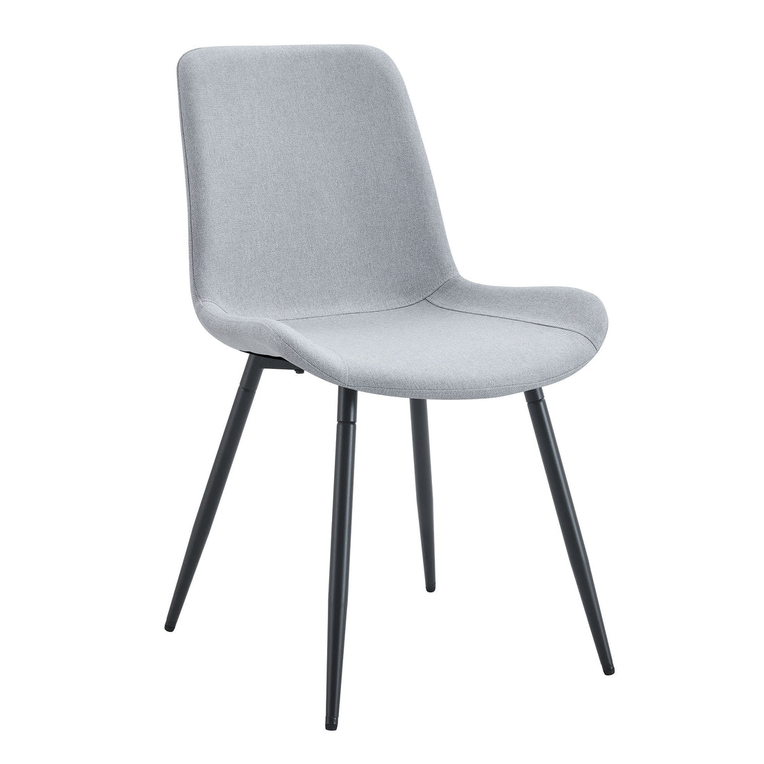 Comfortable Linen Cotton Dining Chair Set 4 Pieces - Light Gray