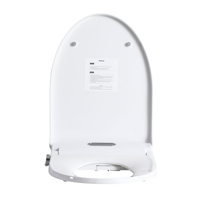 Smart Bidet Toilet Seat With Side Knob Adjustable Heated Seat With Water Temperature And Pressure Adjustment Portable Bidet - White