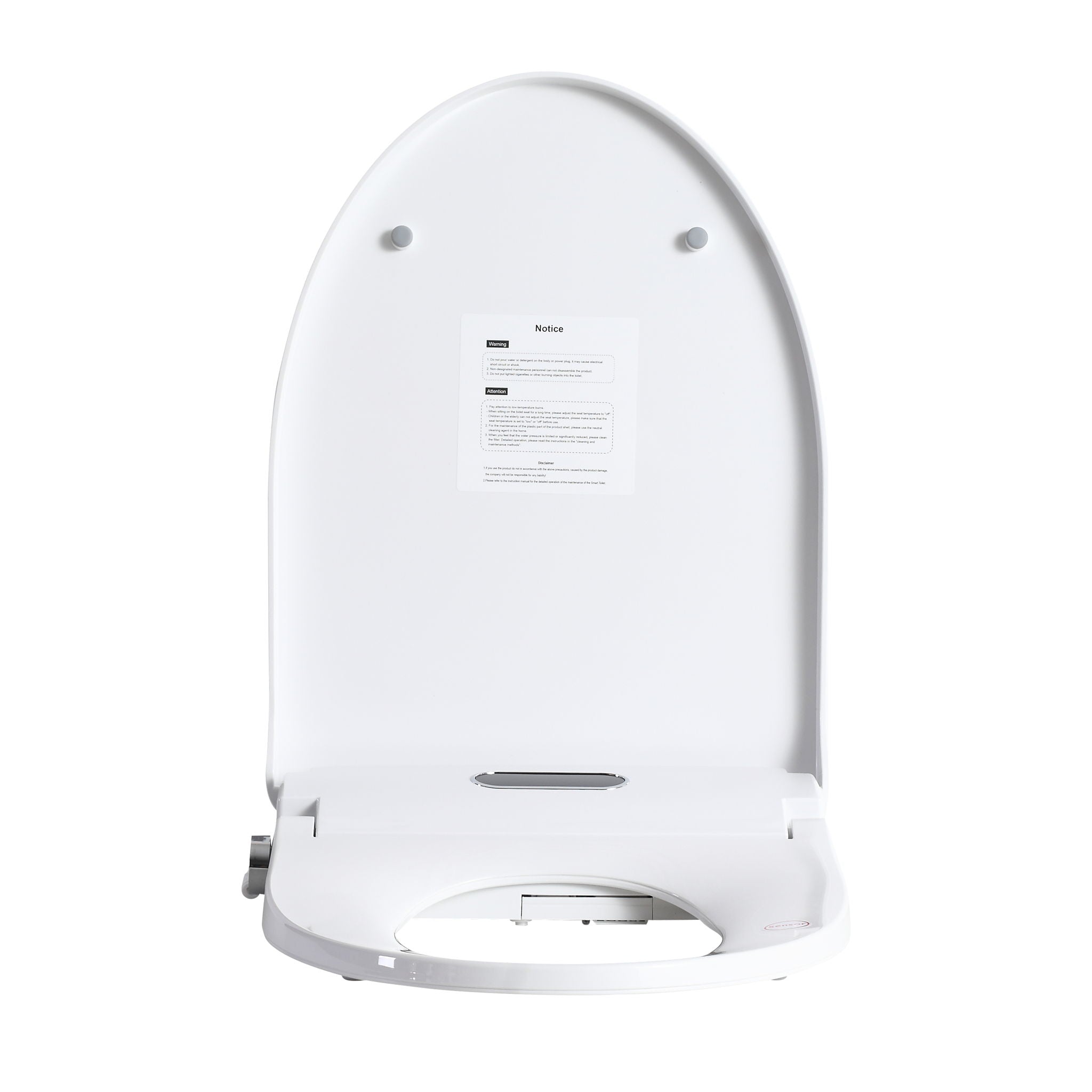 Smart Bidet Toilet Seat &amp; Side Knob Adjustable Heated Seat With Water Temperature And Pressure Adjustment Portable Bidet - White