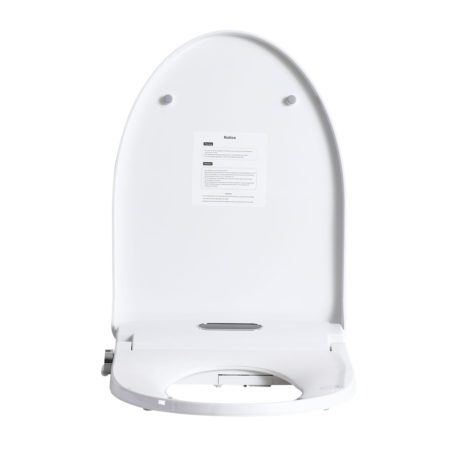 Smart Bidet Toilet Seat &amp; Side Knob Adjustable Heated Seat With Water Temperature And Pressure Adjustment Portable Bidet - White