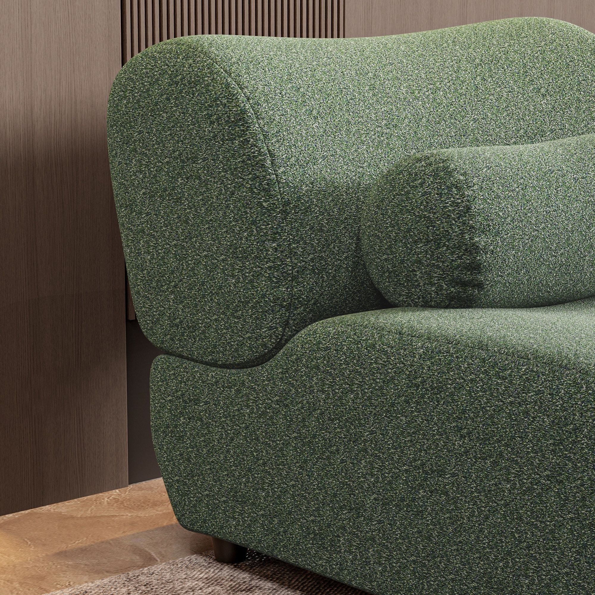 1 Piece Luxury Chenille Fabric Modular Sofa With Spring Cushions &amp; Hidden Legs