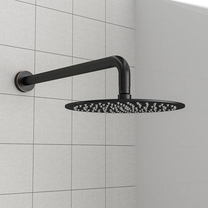 Oil Rubbed Bronze 16&quot; Shower Arm With Flange, Stainless Steel, For Rain Shower Heads - Oil-Rubbed Bronze