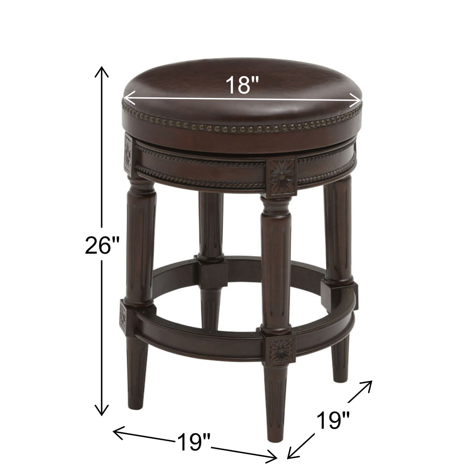 Rustic Elegance Backless Swivel Stool