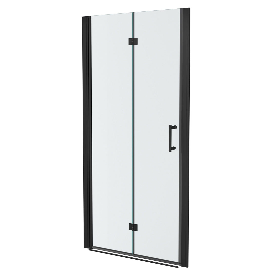 Fold Frameless Shower Door With Tempered Glass