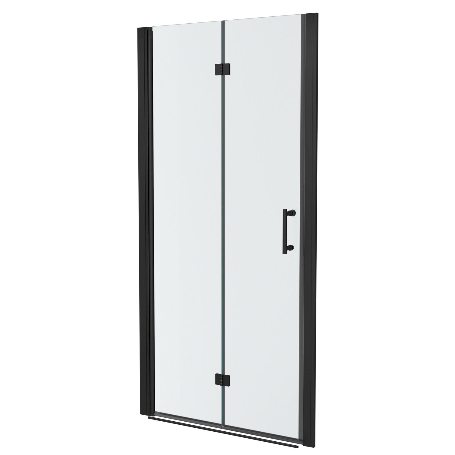 Fold Frameless Shower Door With Tempered Glass
