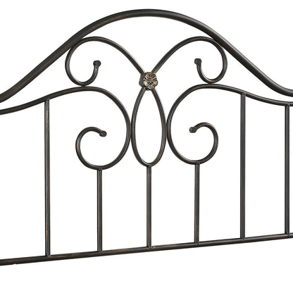 Full And Queen Headboard With Butterfly Detailing - Black