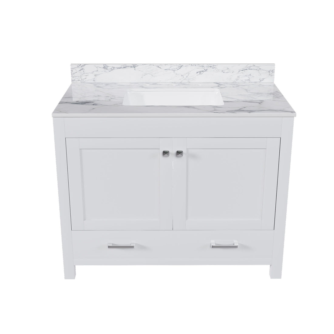 43&quot; Bathroom Vanity Multi Functional Cabinet - White