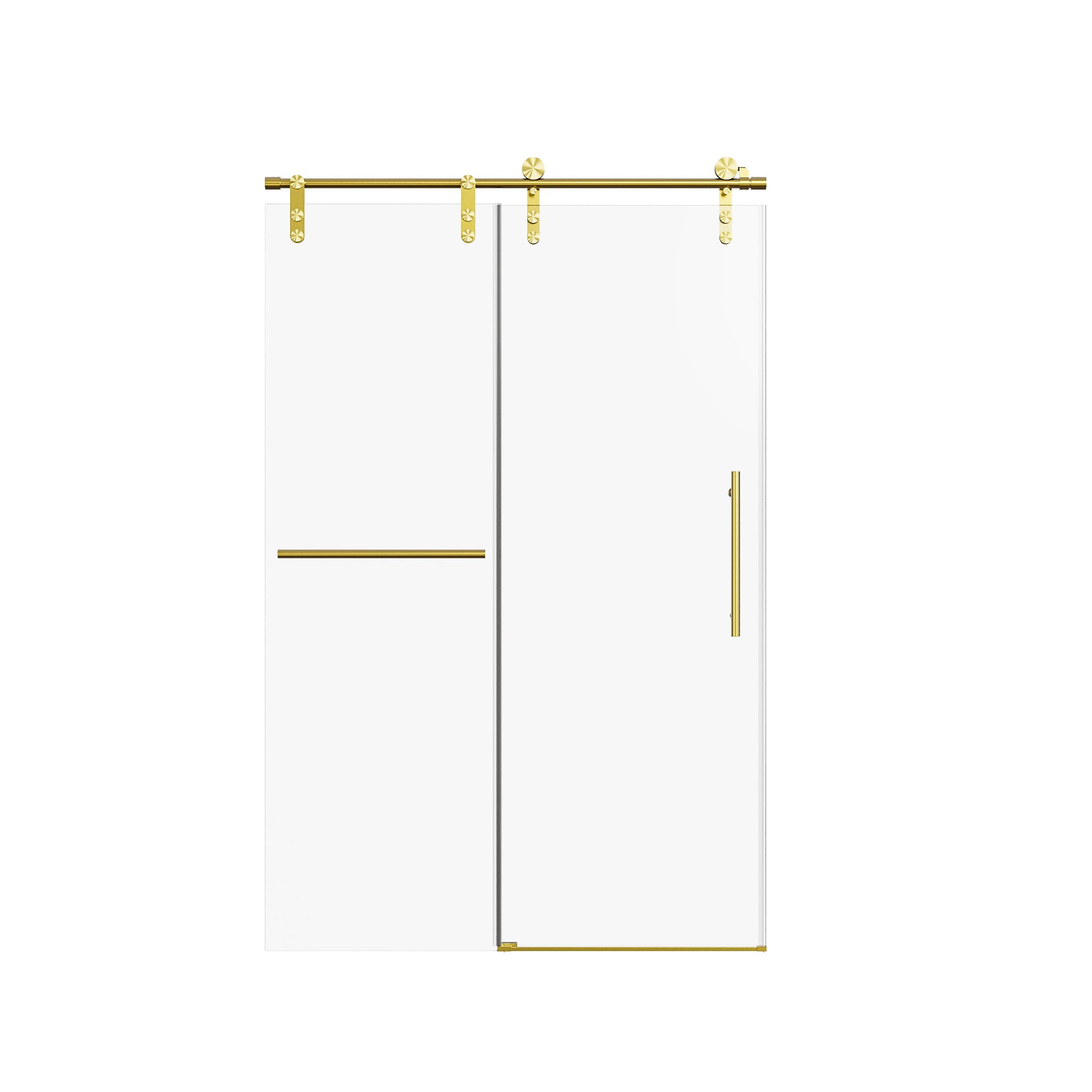 Frameless Single Sliding Shower Doors With Towel Rail &amp; Handle