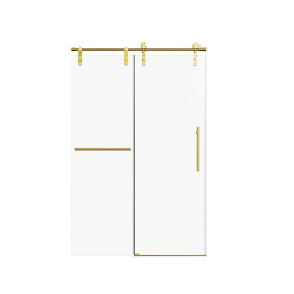 Frameless Single Sliding Shower Doors With Towel Rail &amp; Handle