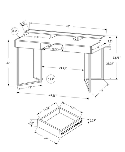 Computer Desk For Home Office, Ample Storage, Contemporary &amp; Modern