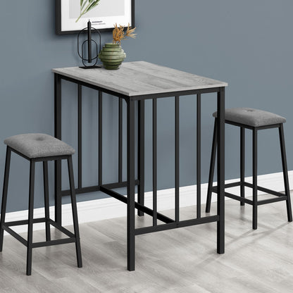 3 Pieces Dining Set, Counter Height, Rectangular, Small, Contemporary &amp; Modern