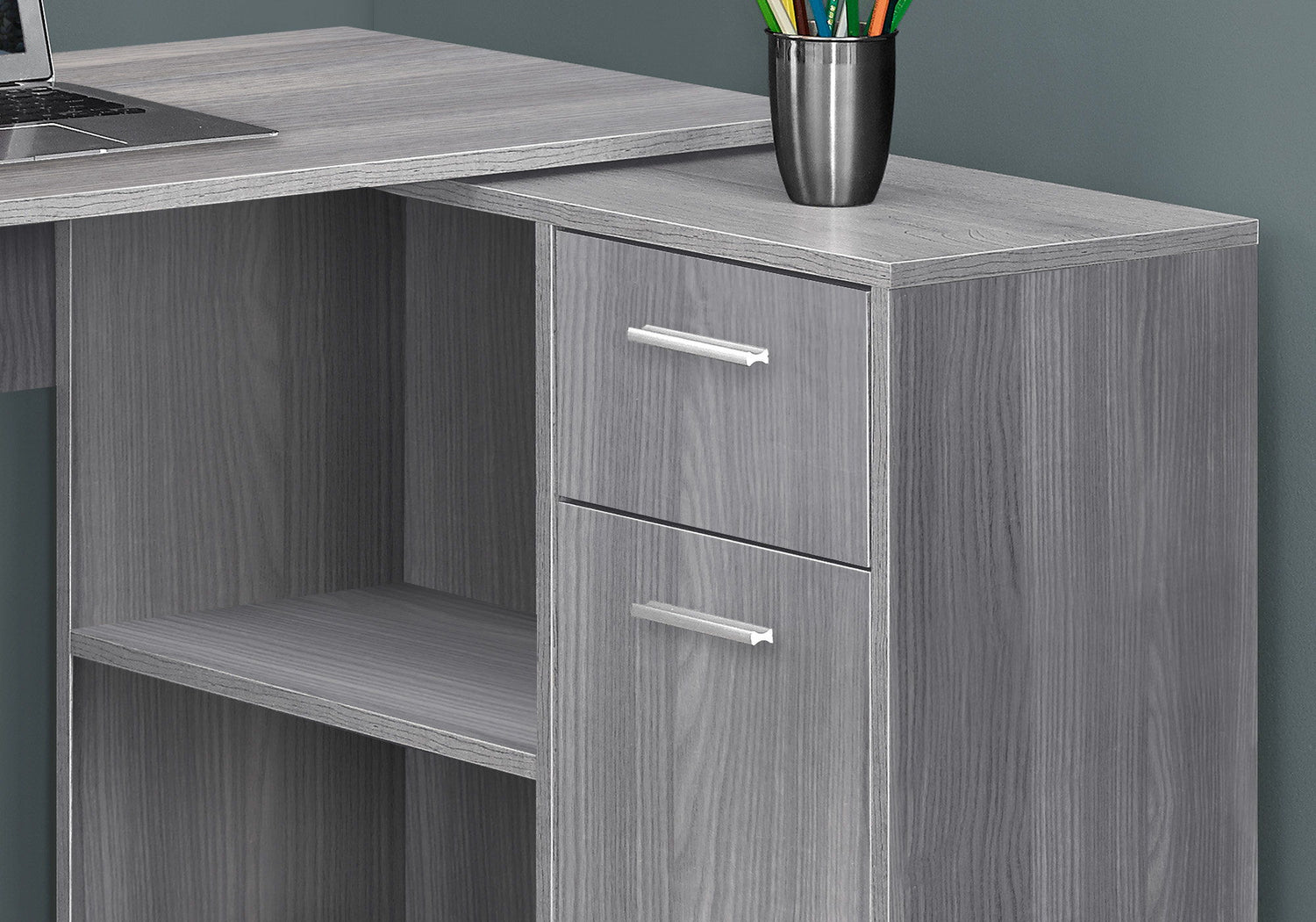 Computer Desk, Home Office, Corner, Storage Drawers, L Shape, Contemporary &amp; Modern