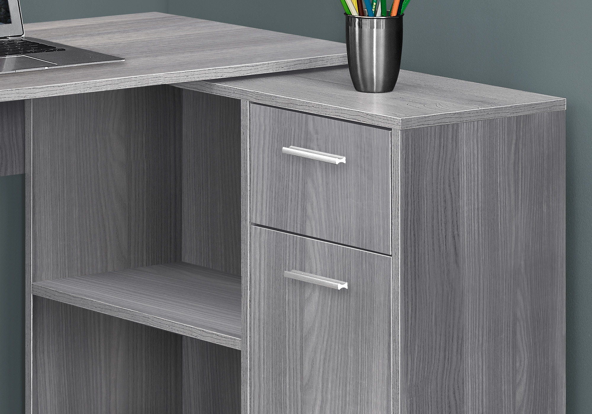 Computer Desk, Home Office, Corner, Storage Drawers, L Shape, Contemporary &amp; Modern