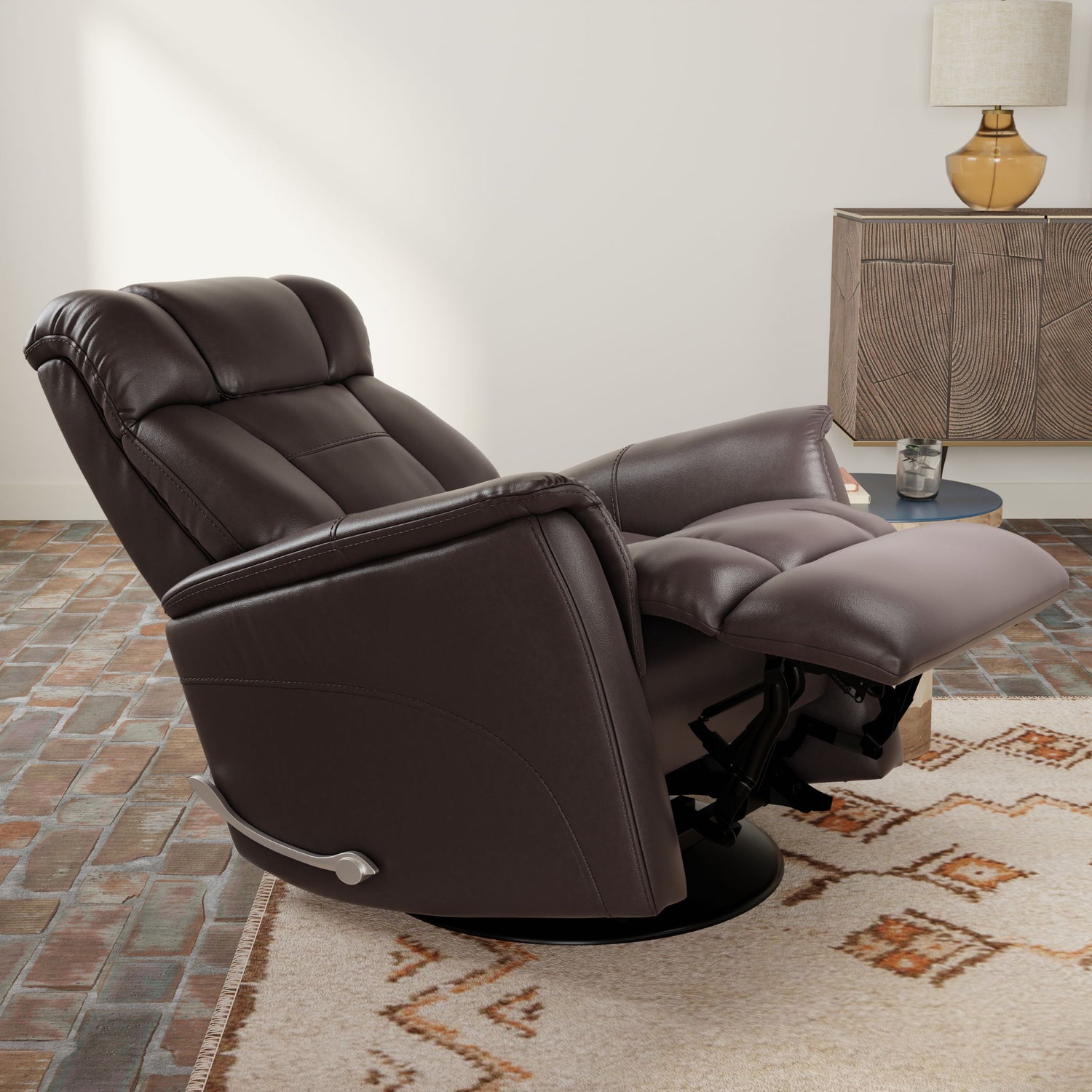 Bentley - Swivel Glider Recliner With Manual Adjustable Headrest &amp; Footrest