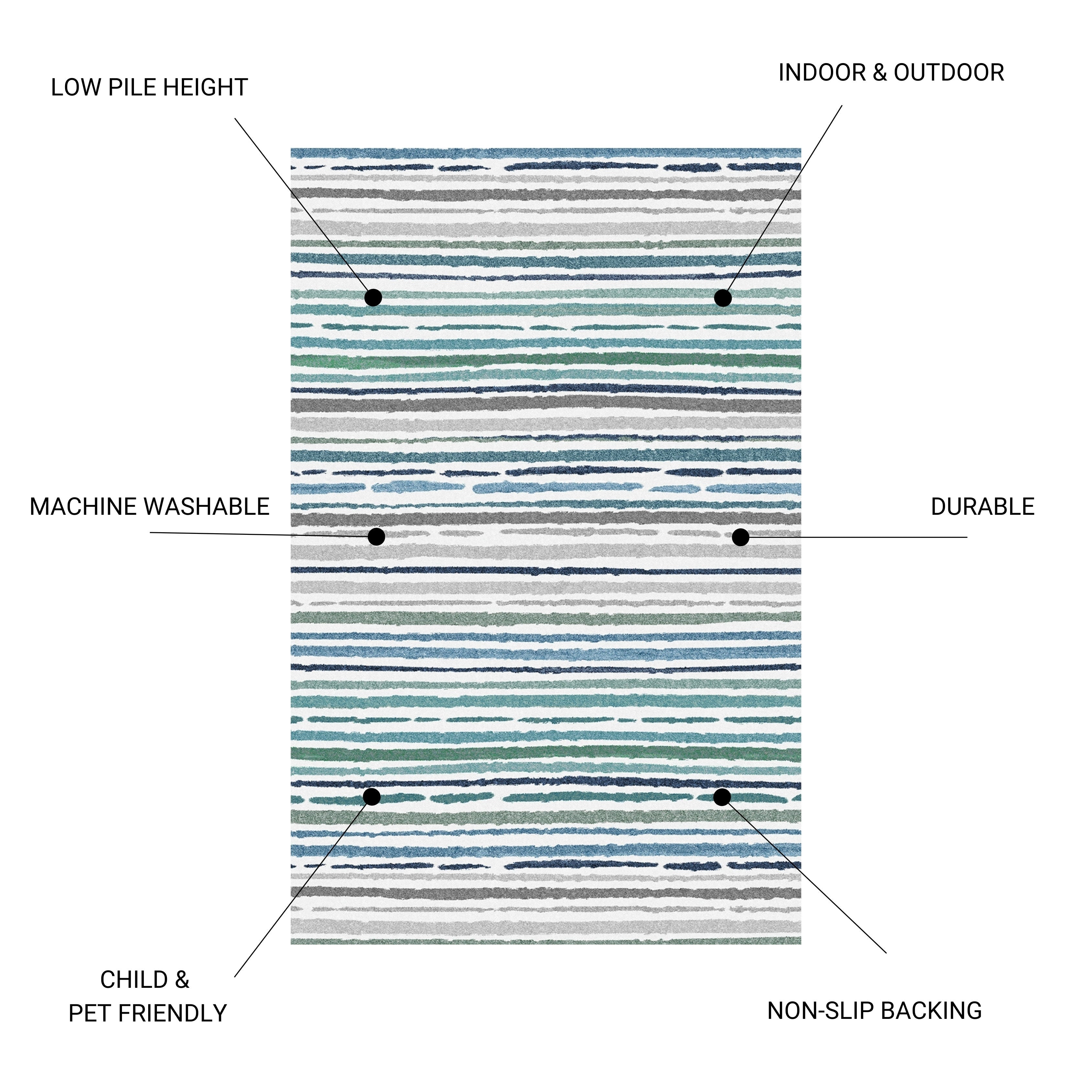 Sphinx - Indoor &amp; Outdoor Washable Non - Slip Accent Rug