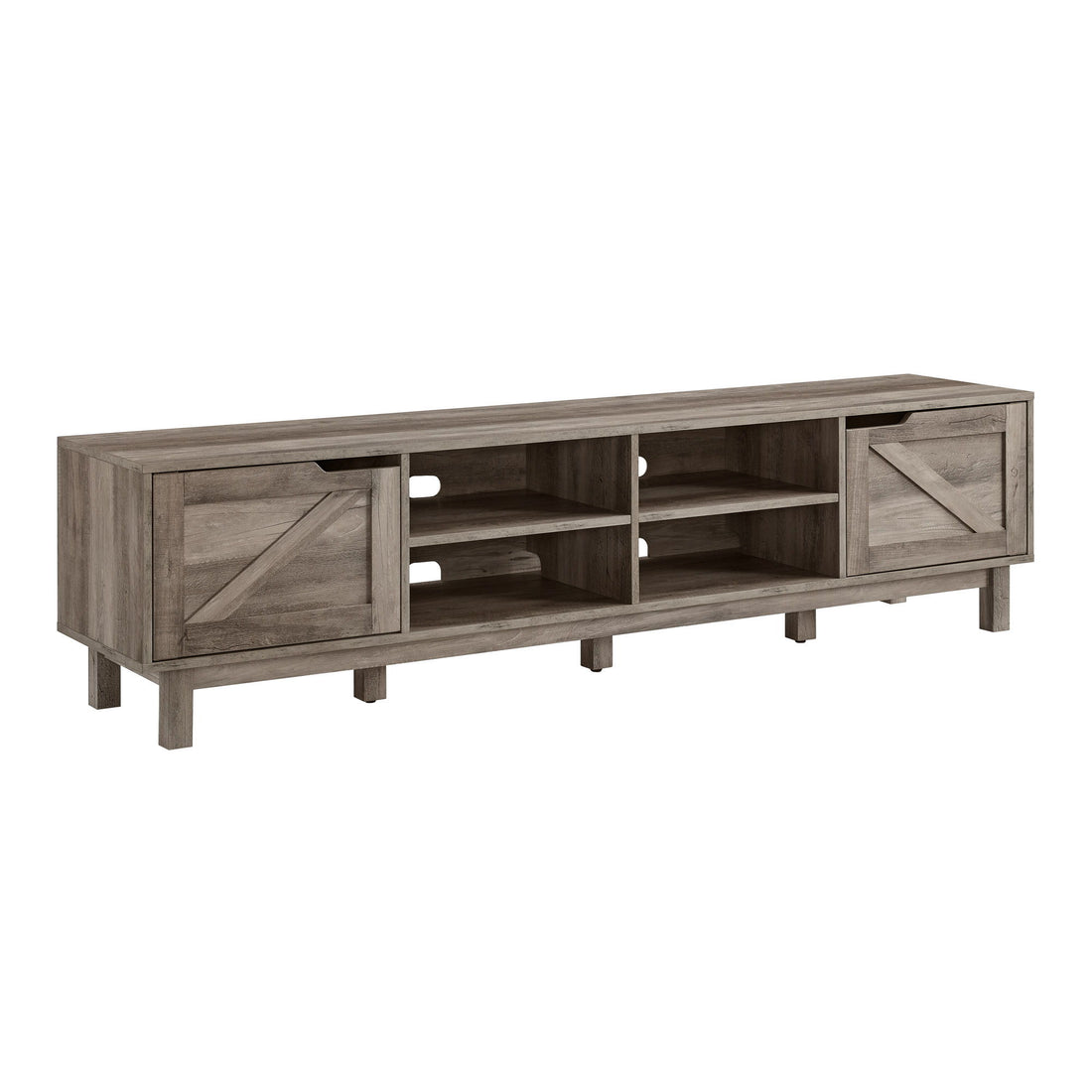 Rustic Barndoor Open-Storage TV Stand For TVs Up To 80&quot;