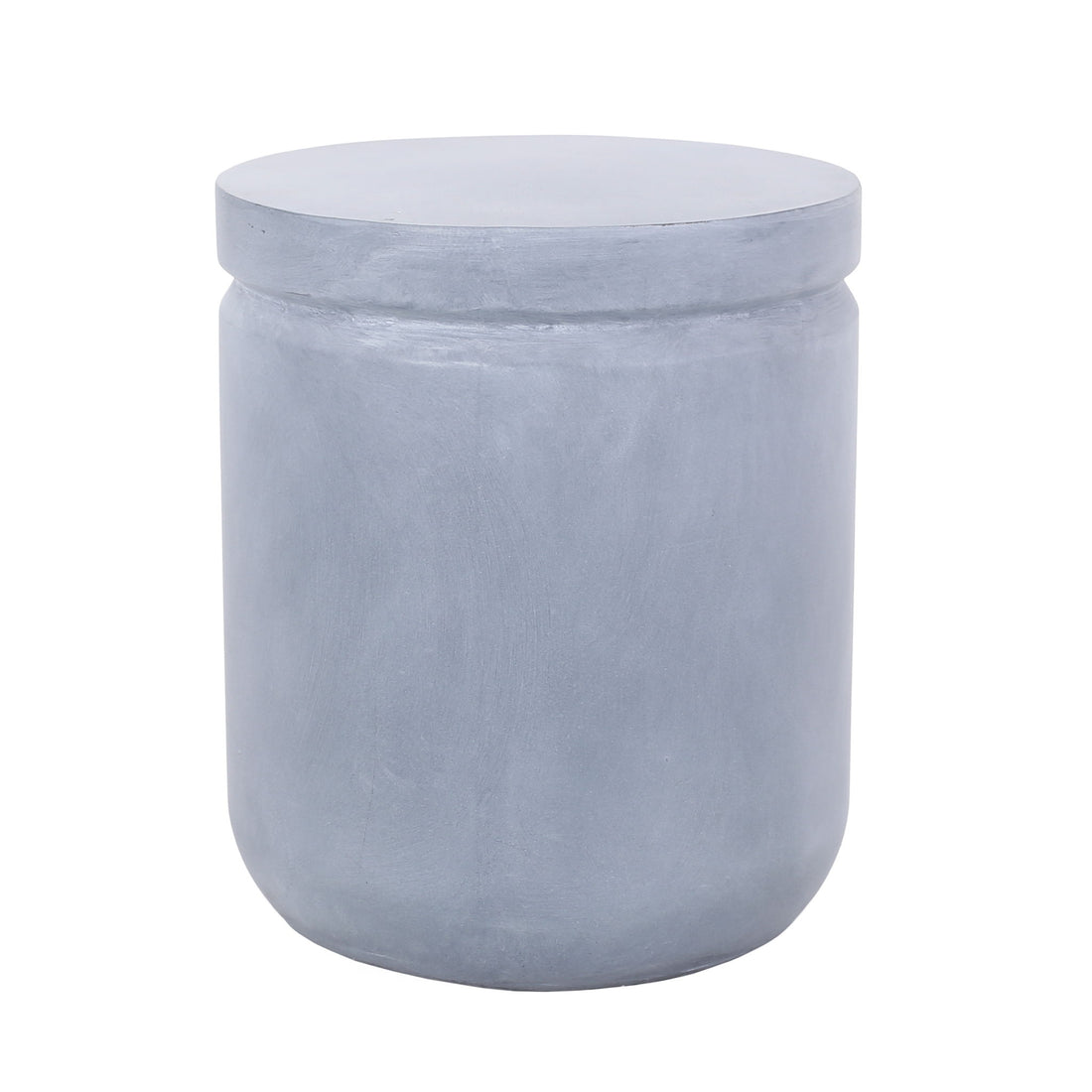 Outdoor Concrete End Table - Light Blue