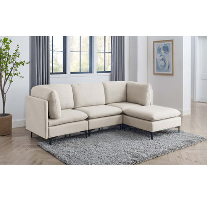 Upholstered Modular Sectional &amp; Tall Legs