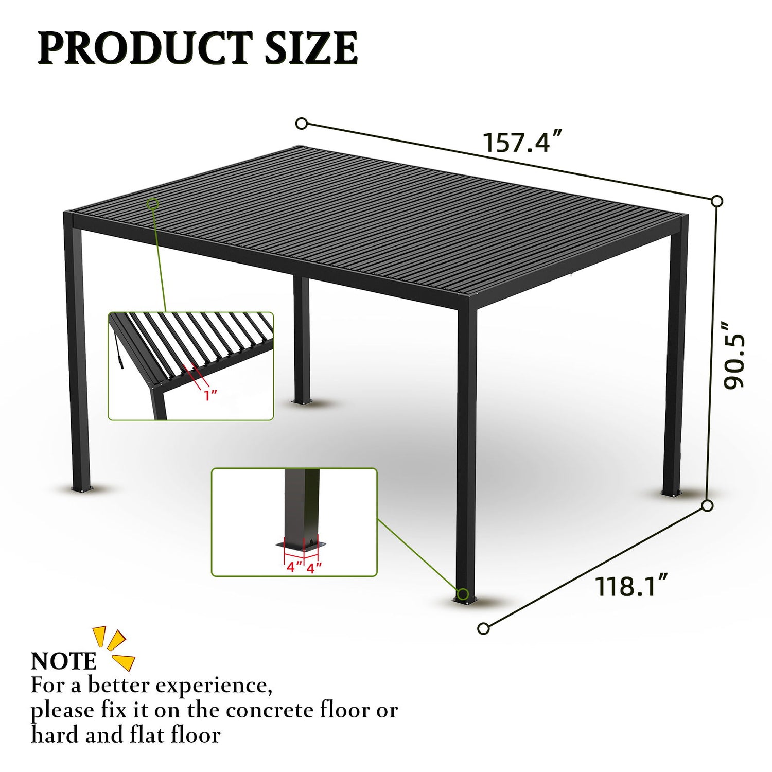 Louver Pergola Aluminium Frame &amp; Louvers