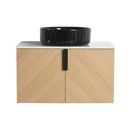 Wall Mounted Bathroom Vanity &amp; Art Sink