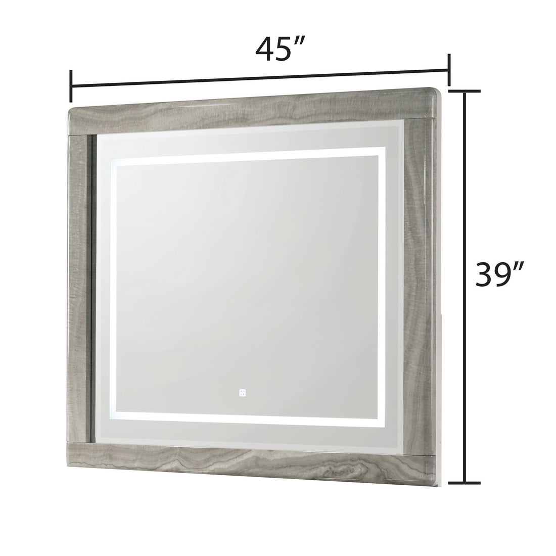 Jazz - LED Mirror With Touch Sensor Switch (Dresser Not Included) - White