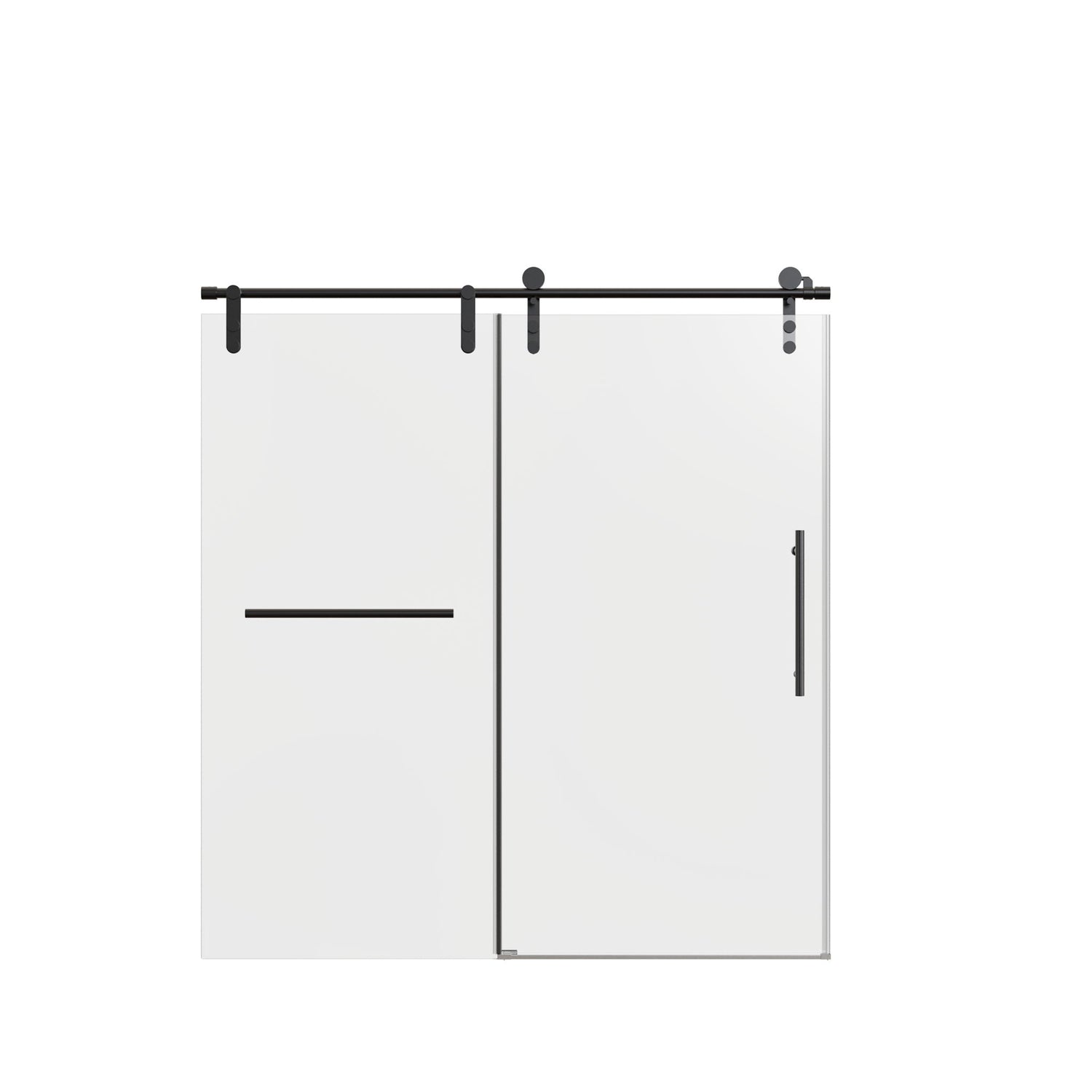 Frameless Single Sliding Shower Doors With Towel Rail &amp; Handle