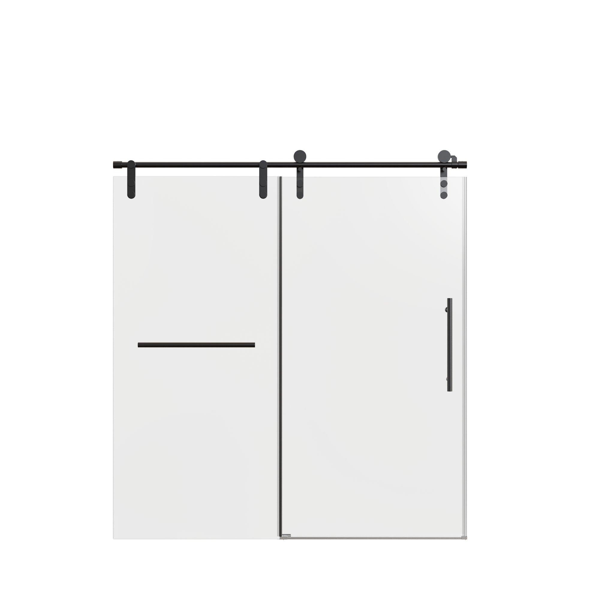Frameless Single Sliding Shower Doors With Towel Rail &amp; Handle
