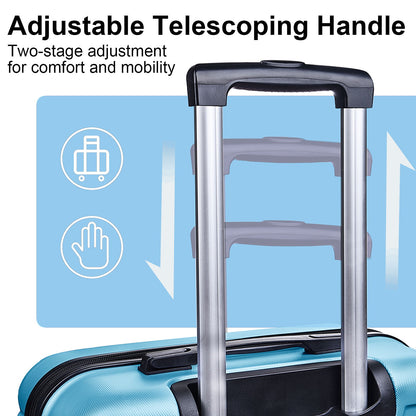 Luggage Suitcase 3 Piece Sets Hardside Carry-On Luggage With Spinner Wheels 20&quot; / 24&quot; / 28&quot;