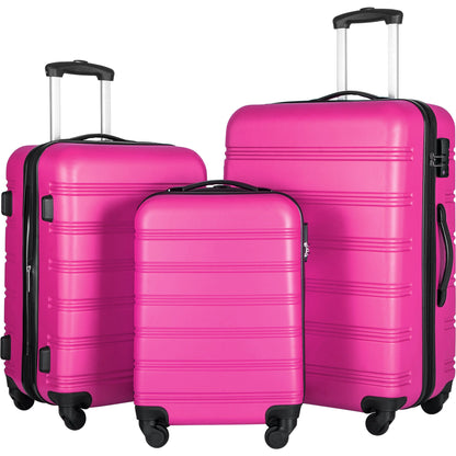 3 Piece Luggage Set Hardside Spinner Suitcase With Tsa Lock 20&quot; 24&quot; 28&quot; Available