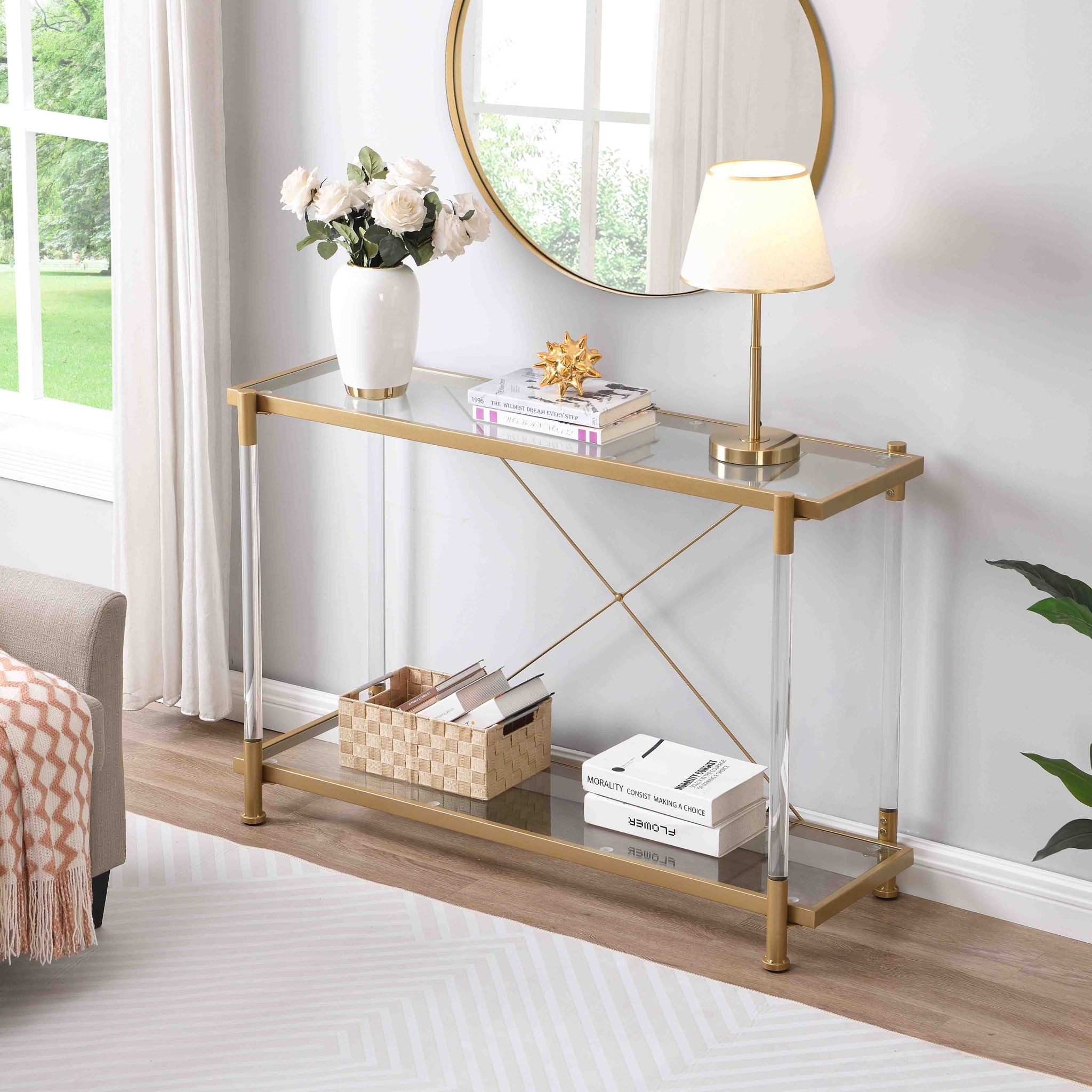 Glass Sofa Table For Living Room &amp; Bedroom