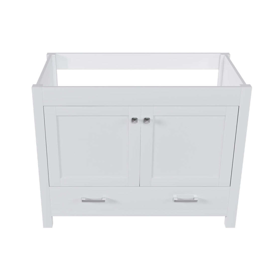 42&quot; Bathroom Vanity Base With Doors And Drawer - White