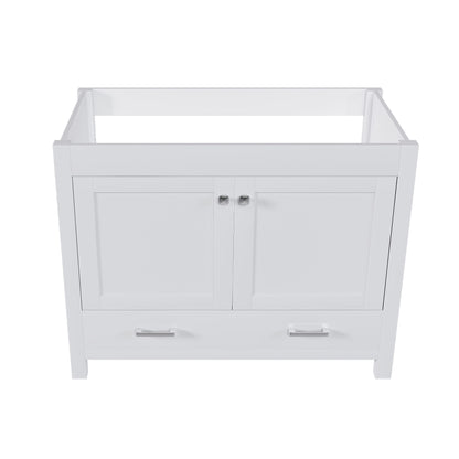 42&quot; Bathroom Vanity Base With Doors And Drawer - White