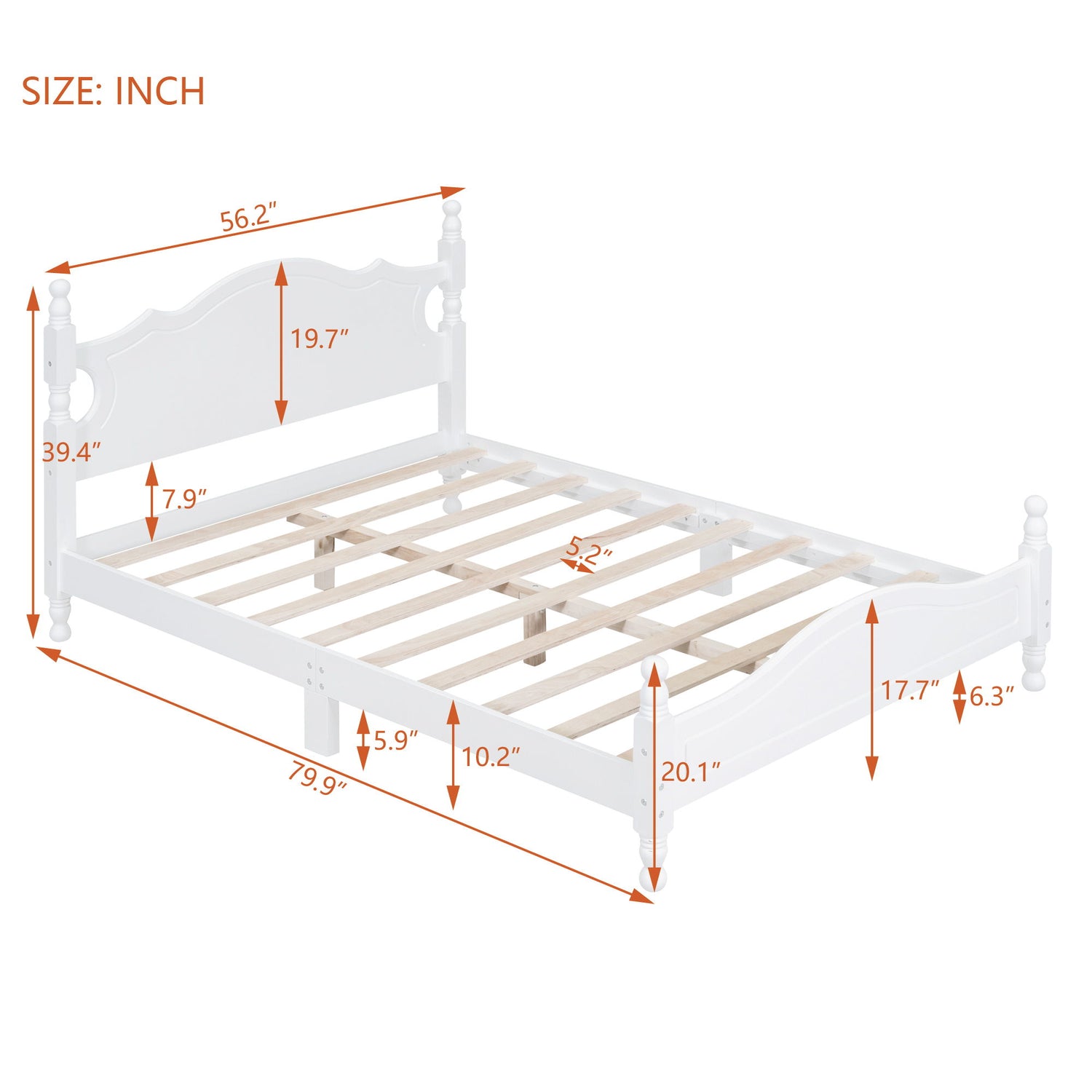Platform Bed Frame With Slat Support