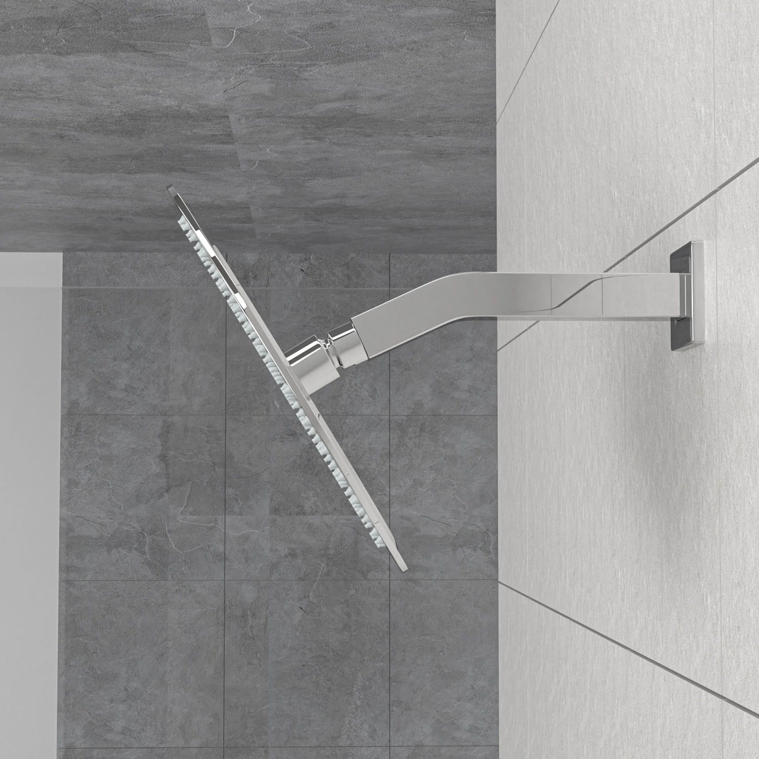 Elegant 6&quot; Shower Arm With Flange, Stainless Steel Construction For Rain Shower Heads