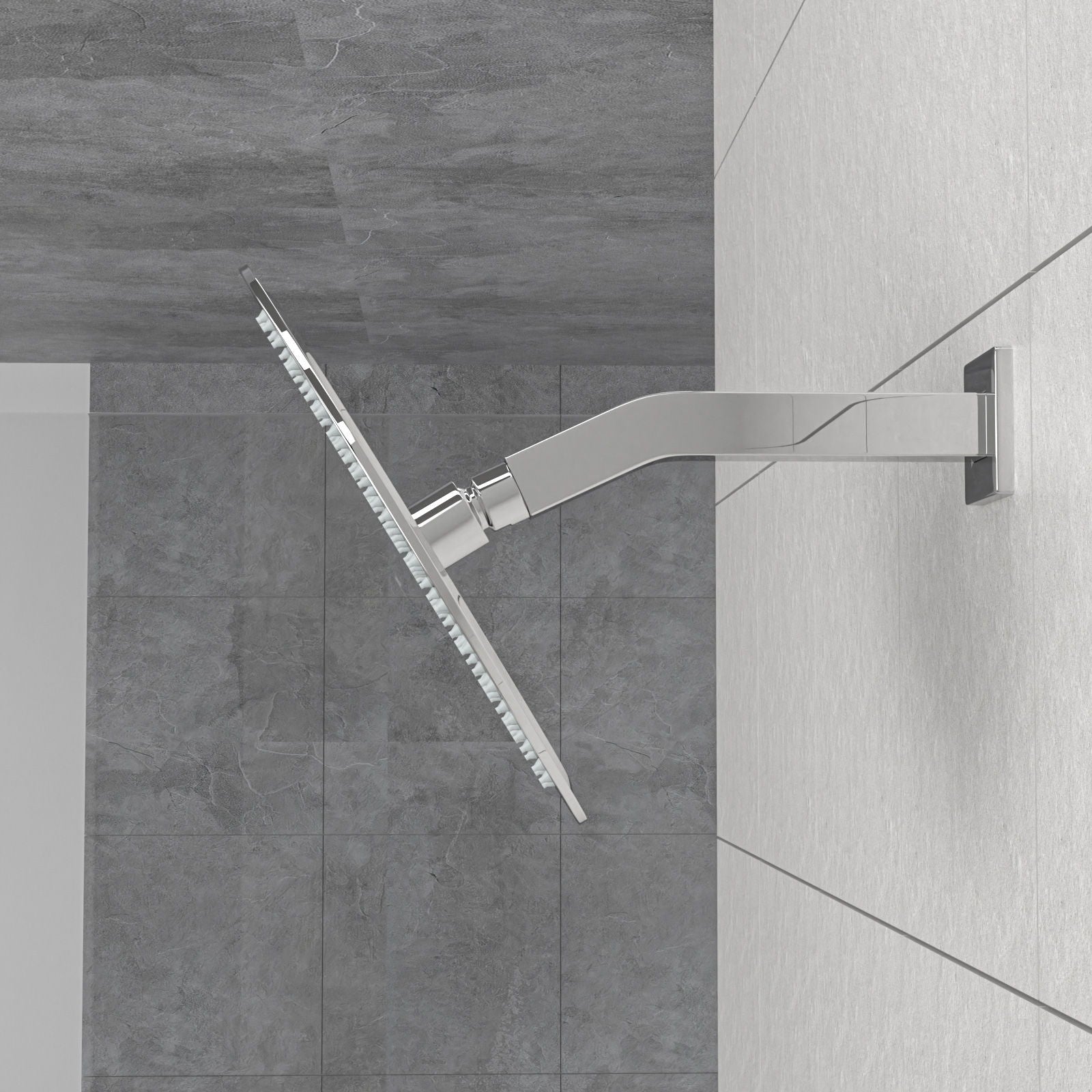 Elegant 6&quot; Shower Arm With Flange, Stainless Steel Construction For Rain Shower Heads