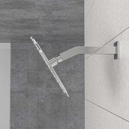 Elegant 6&quot; Shower Arm With Flange, Stainless Steel Construction For Rain Shower Heads