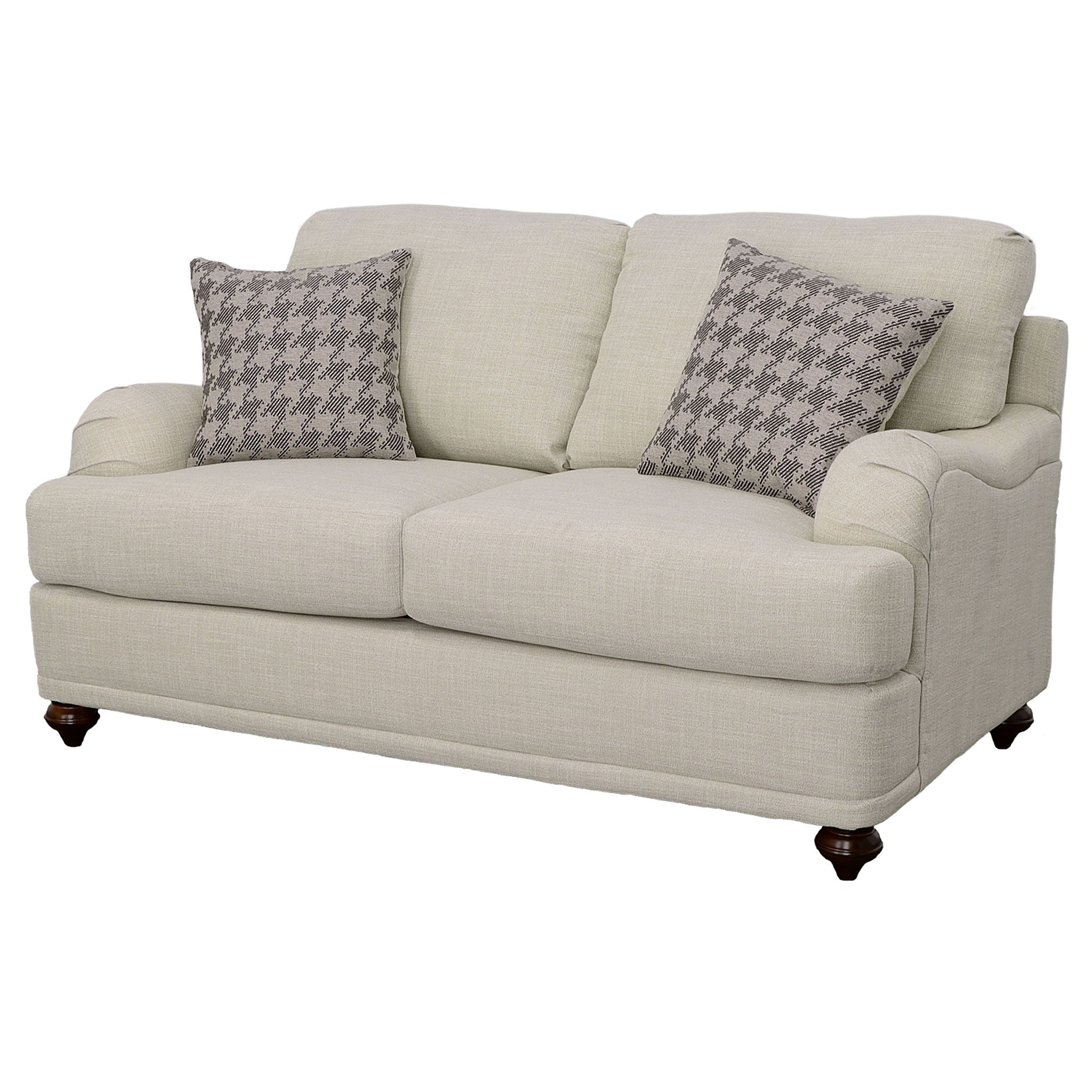 Brewster - Upholstered Loveseat With English Arms - Light Gray