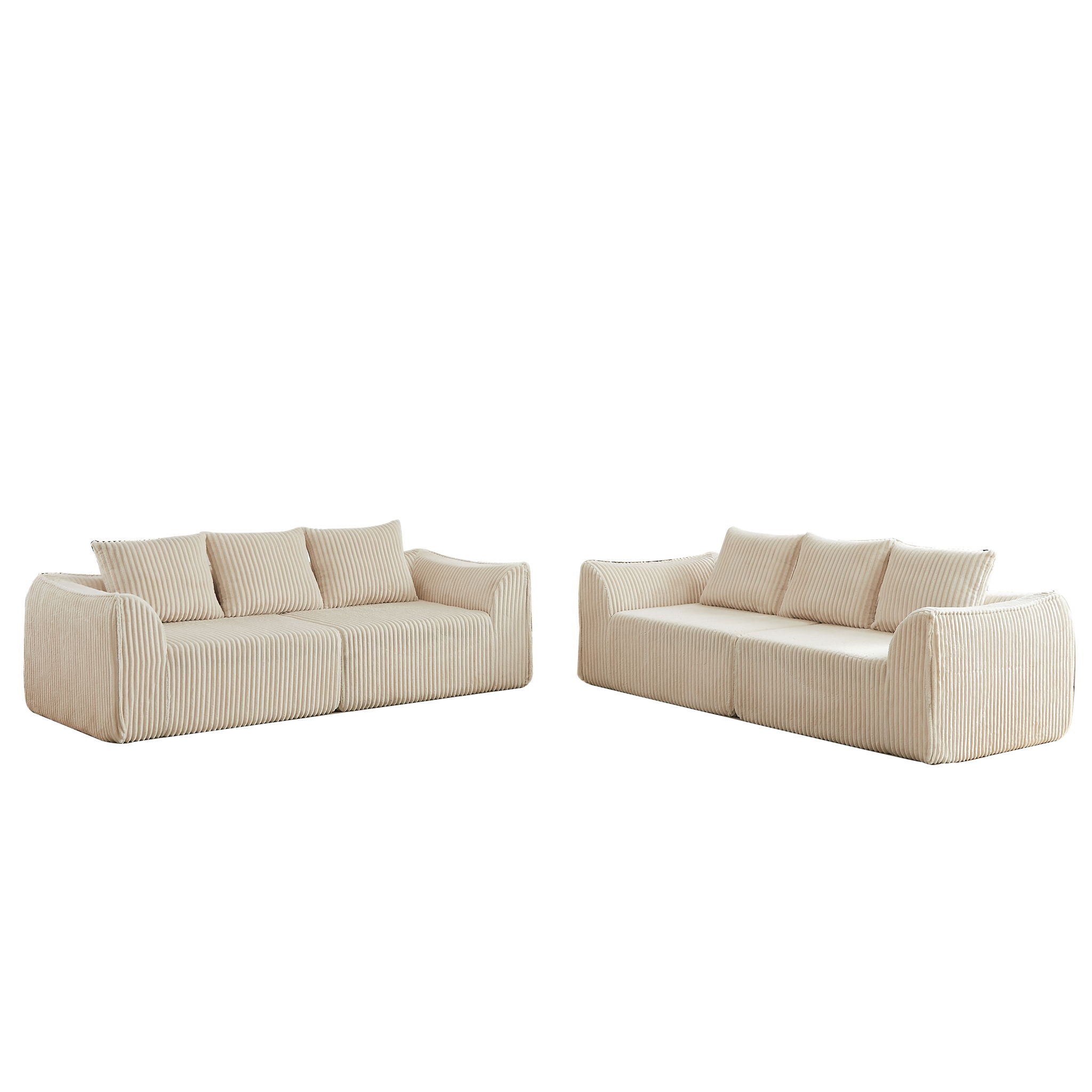 Minimalist Set With Curved Lines &amp; Gently Sloped Backrest