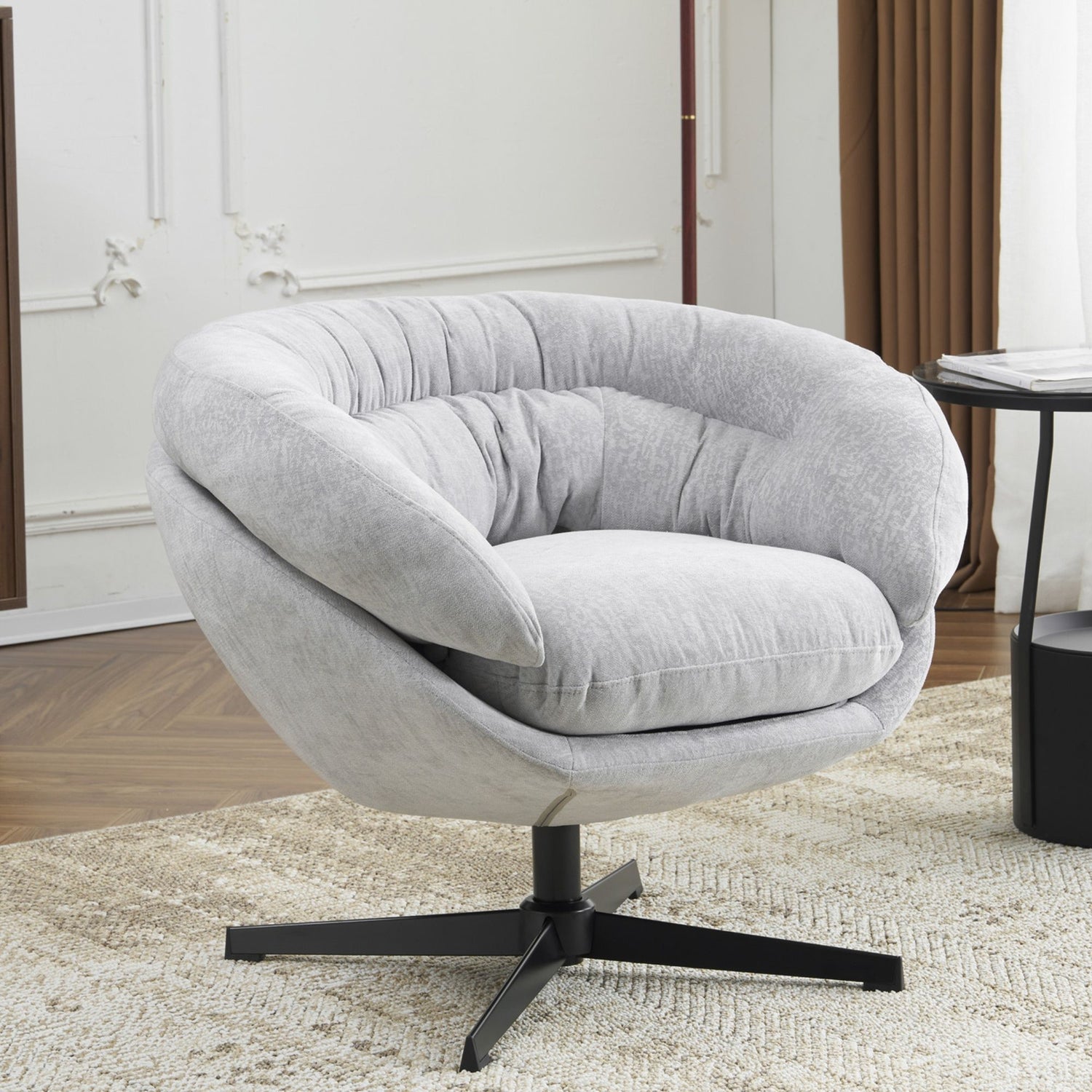 Modern Chenille Office Chair With 360 Degree Swivel