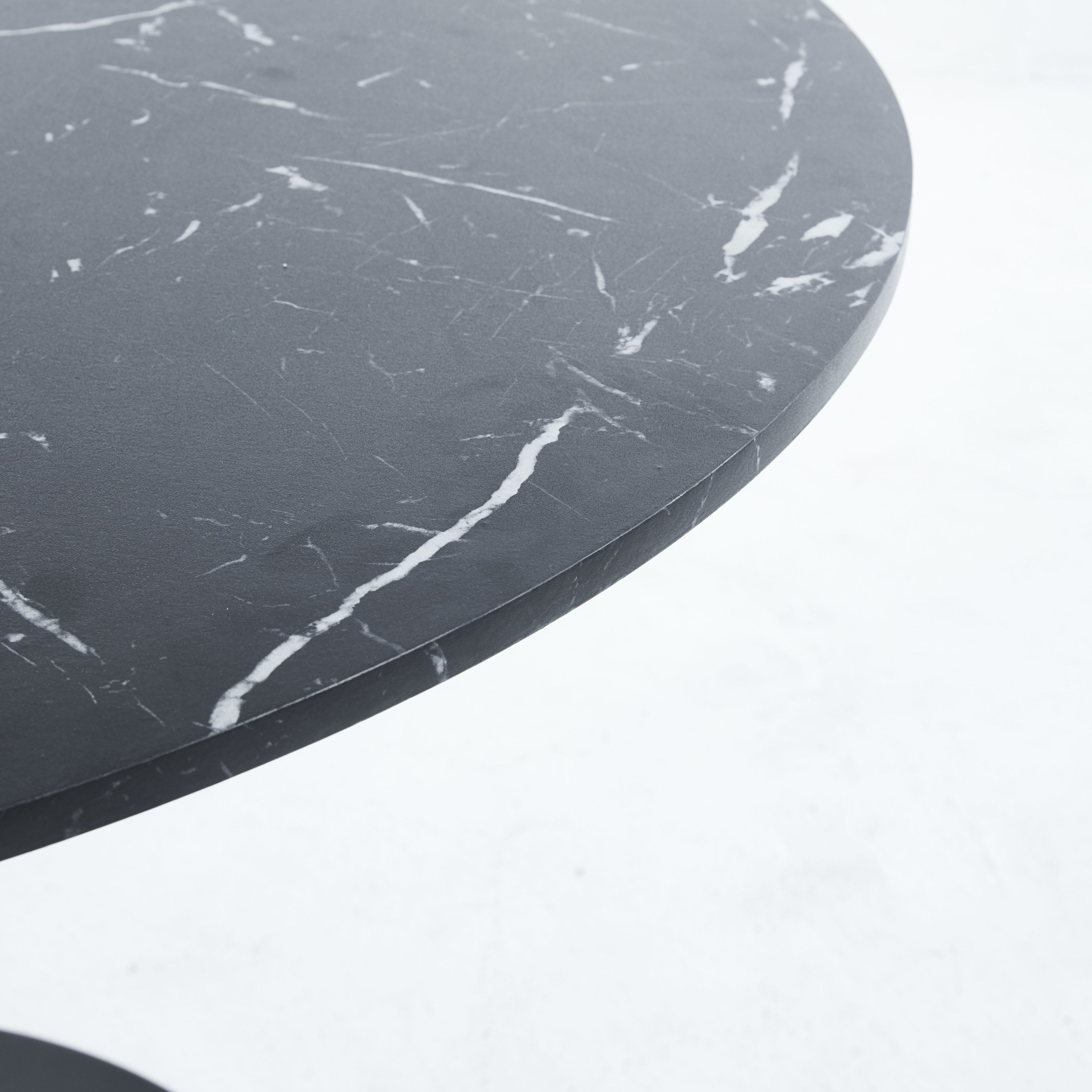 42.1&quot; Tulip Table Mid-Century Dining Table For 4-6 People With Round MDF Table Top, Pedestal Dining Table, End Table Leisure Coffee Table - Black