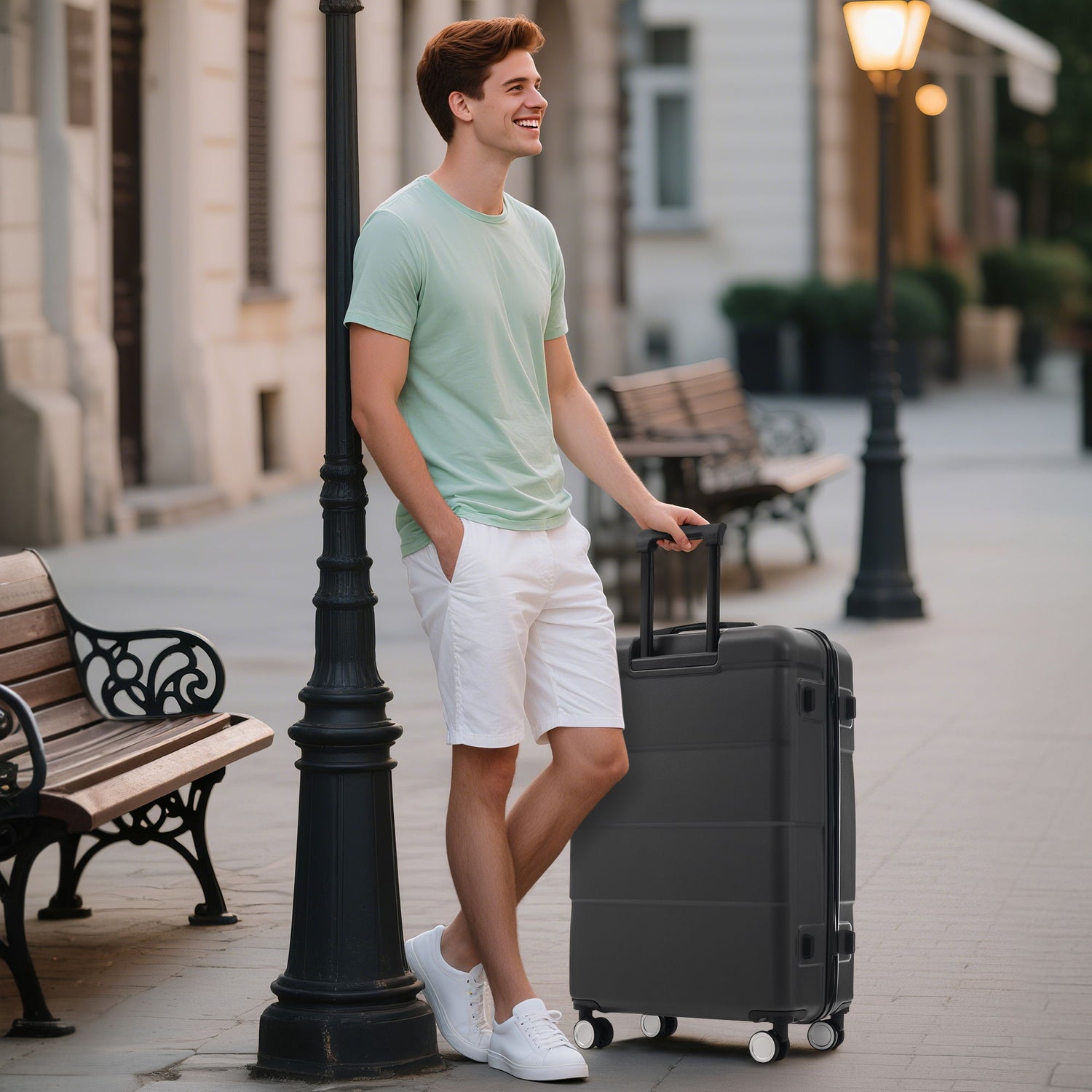 Hardshell Luggage Set 6 Piece With Duffel &amp; Toiletry Bag