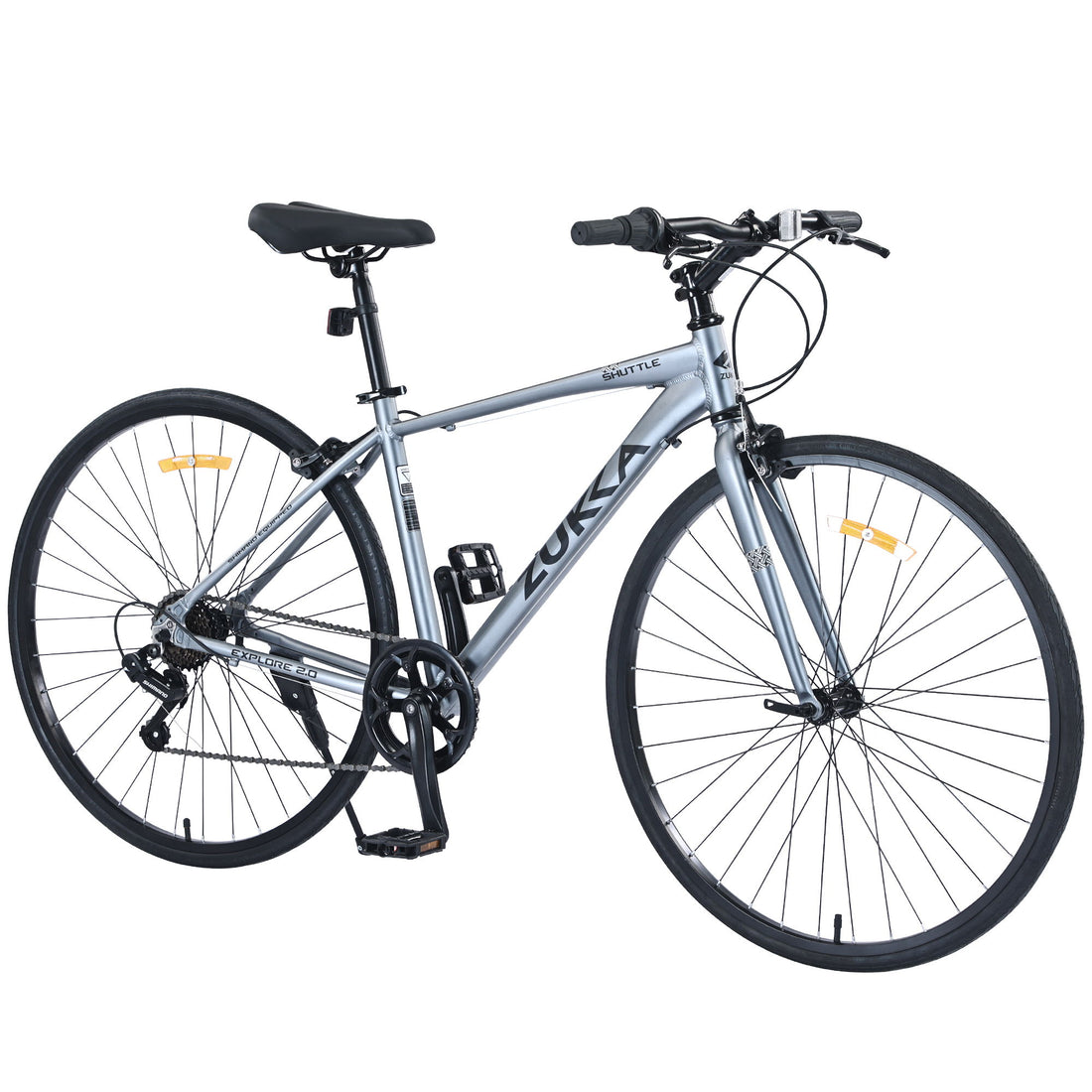 Shimano - 7 Speed Hybrid Bike Aluminum Alloy Frame C-Brake 700C Road Bike For Men Women&