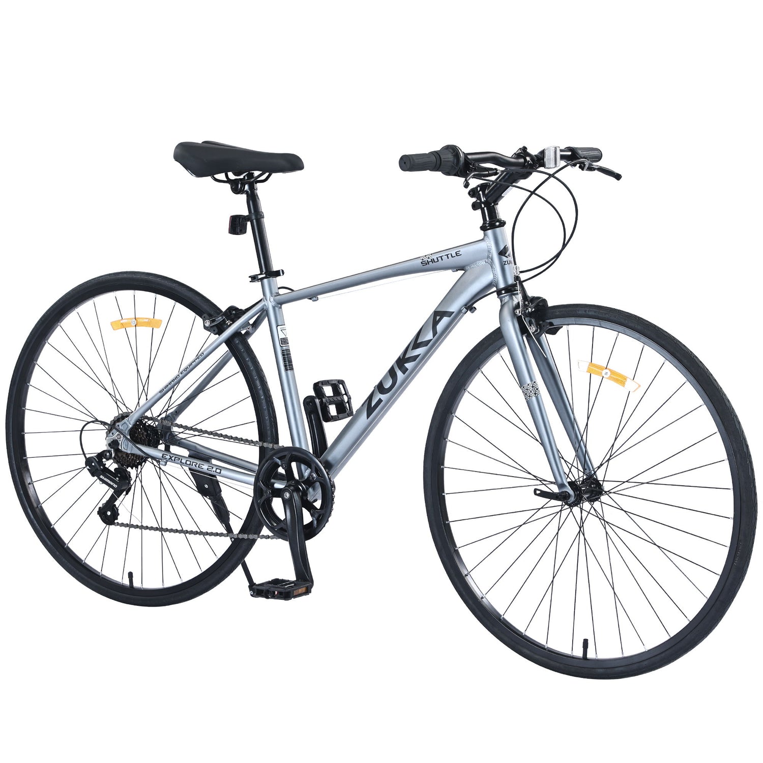 Shimano - 7 Speed Hybrid Bike Aluminum Alloy Frame C-Brake 700C Road Bike For Men Women&