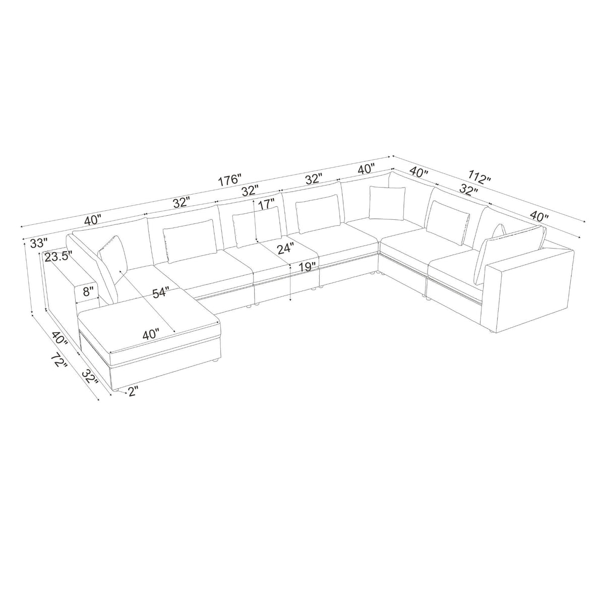 Upholstered Modular Sectional &amp; Custom Configuration