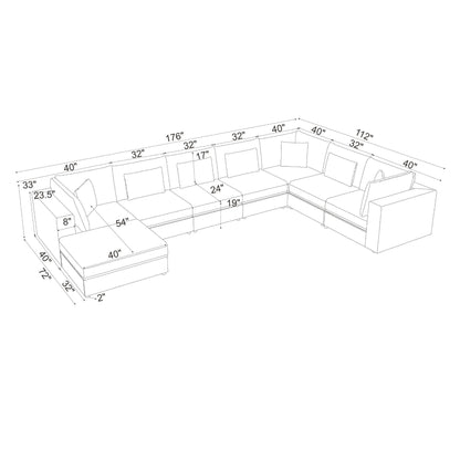Upholstered Modular Sectional &amp; Custom Configuration