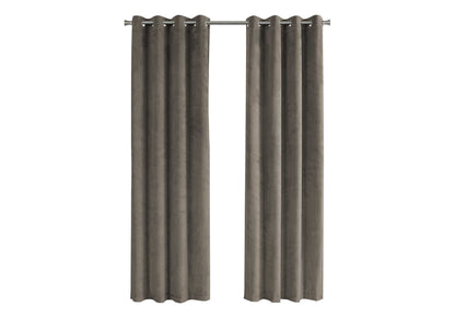 2 Pieces Set, Curtain Panel, Room Darkening, Grommet, Contemporary &amp; Modern