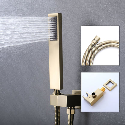 Wall Mount Shower System With High Pressure 10&quot; Shower Head And Handheld