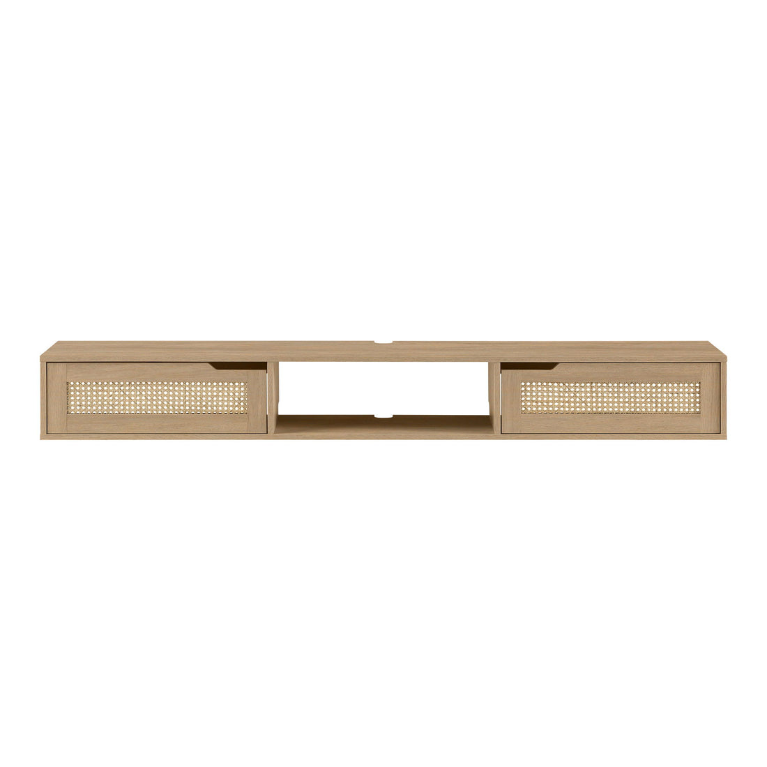 Modern Rattan Door Floating TV Stand For TVs Up To 80&quot;